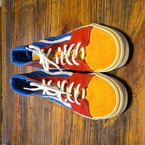 Vans Off The Wall Skaterboard Multicolored Suede Shoes Unisex Shoes Size 4